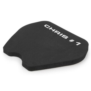 Seatpad, sponge rubber precut shape, 10 mm, pers. imprint available!