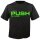 RACEFOXX U-Neck T-Shirt MEN, black, "Push or puss?"