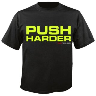 RACEFOXX U-Neck T-Shirt MEN, schwarz, Push harder