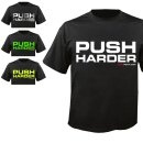 RACEFOXX U-Neck T-Shirt MEN, black, Push harder