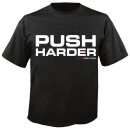 RACEFOXX U-Neck T-Shirt MEN, schwarz, Push harder, weiß,...