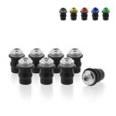Windshield Bolts with Rubber Nuts, anodized colours, set...