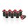 Windshield Bolts with Rubber Nuts M5x15mm, red, set of 8