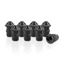 Windshield Bolts with Rubber Nuts M5x15mm, black, set of 8
