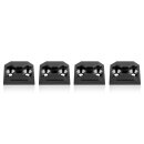 Anchor Points for Airline Eyelets, square, black, set of 4