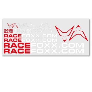RACEFOXX Decal Sheet, red/white