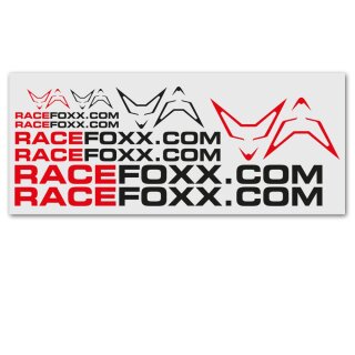 RACEFOXX Aufkleberbogen, rot/schwarz
