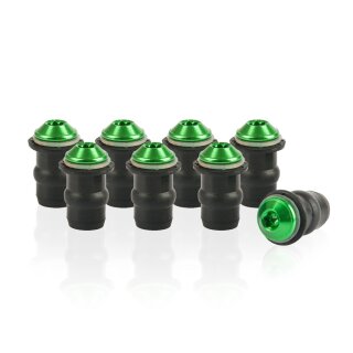 Windshield Bolts with Rubber Nuts M5x15mm, green, set of 8