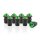 Windshield Bolts with Rubber Nuts M5x15mm, green, set of 8