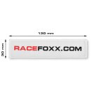RACEFOXX Aufnäher, weiß, 130 x 30 mm