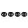 Anchor Points for Airline Eyelets, black, set of 4