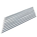 Zip Ties, stainless steel, set of 10, black, 4.5 x 350 mm