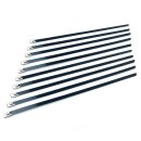 Zip Ties, stainless steel, black,  set of 10, 8.0 x 350 mm