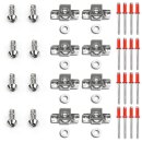 1/4 Turn Fasteners, 17 mm steel, set of 8 with rivets