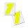 Race Number Sticker, set of 2, font  Assen, # 1 yellow