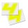 Race Number Sticker, set of 2, font  Assen, # 4 yellow