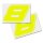 Race Number Sticker, set of 2, font  Assen, # 8 yellow