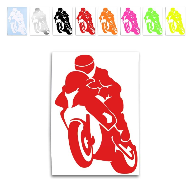 Motorradfahrer Auto Aufkleber, Design 2, verschiedene Farben, € 3,90