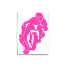 Motorradfahrer Auto Aufkleber, Design 1, pink