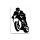 Motorradfahrer Auto Aufkleber, Design 2, schwarz