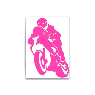 Biker Car Decal Sticker, design 2, pink